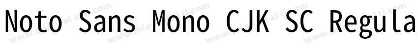 Noto Sans Mono CJK SC Regular字体转换